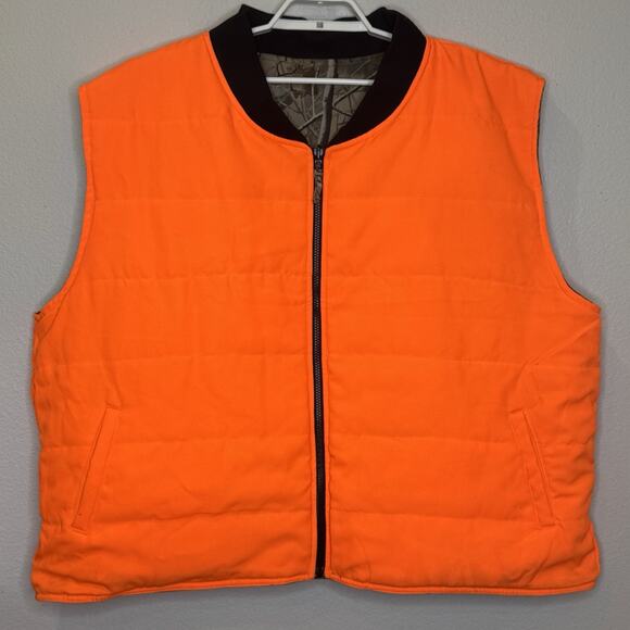 Mad Dog Hunting Vest Mens XXLarge Reversible Camo / Orange Real Tree Hardwoods - Picture 6 of 9